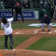 Illustration for article titled Denard Robinsons First Pitch At The Tigers Game Eventually Reached Home Plate